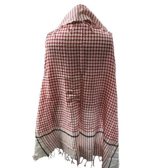 Red plaid check 100% Cotton scarf shawl Universal Thread NEW NWT - Picture 1 of 5